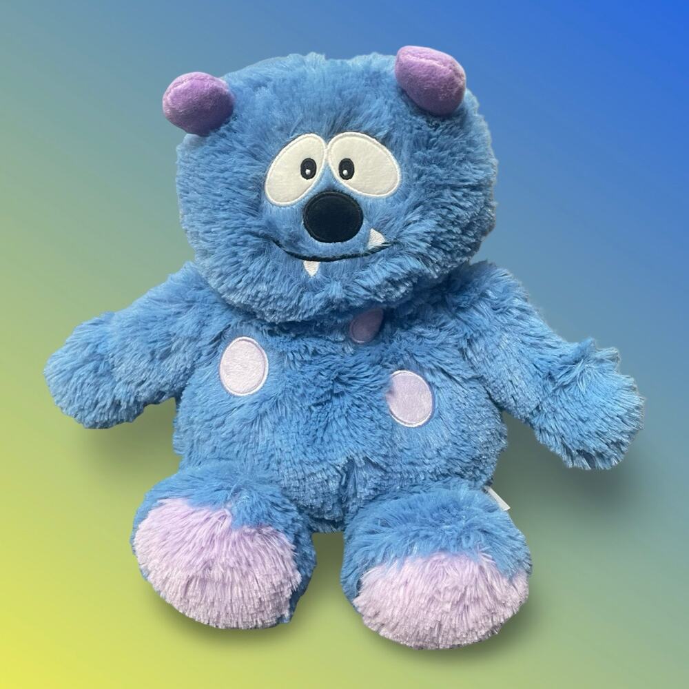 Warmies Blue Monster Plush Microwavable Scented Heating Pad Stuffed Animal 10"